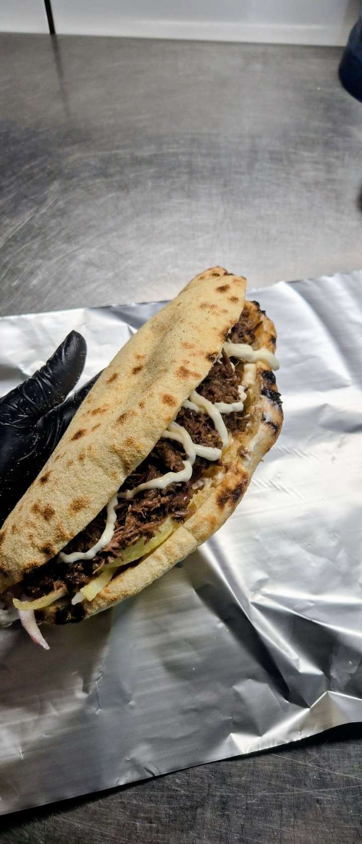 Sandwich à la viande effilochée
